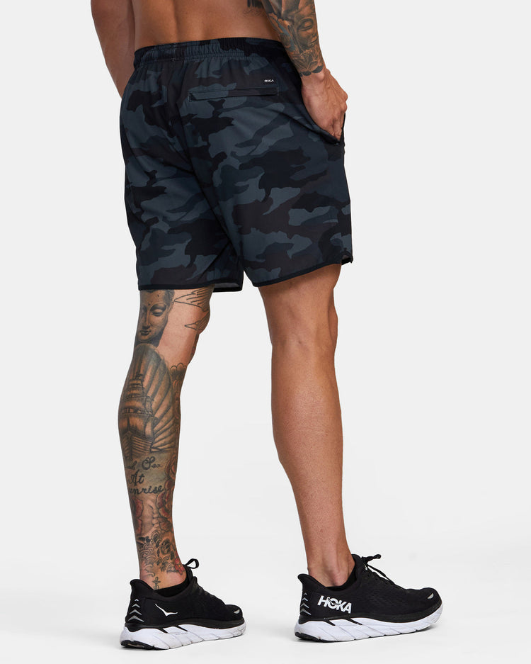 Yogger Stretch Elastic Waist Shorts 17" - Camo