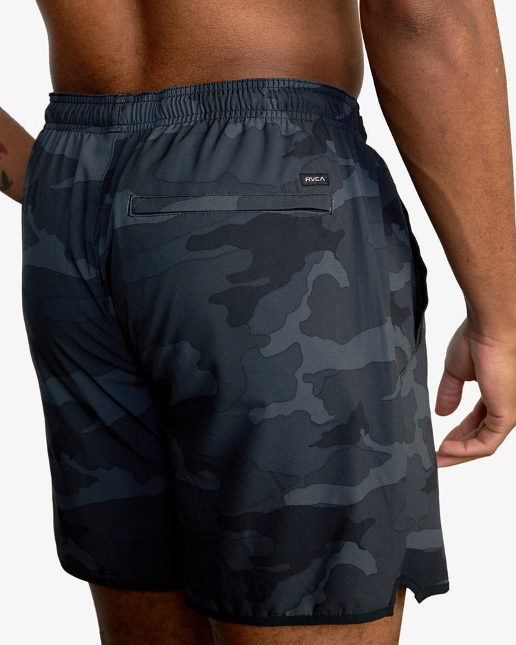 Yogger Stretch Elastic Waist Shorts 17" - Camo