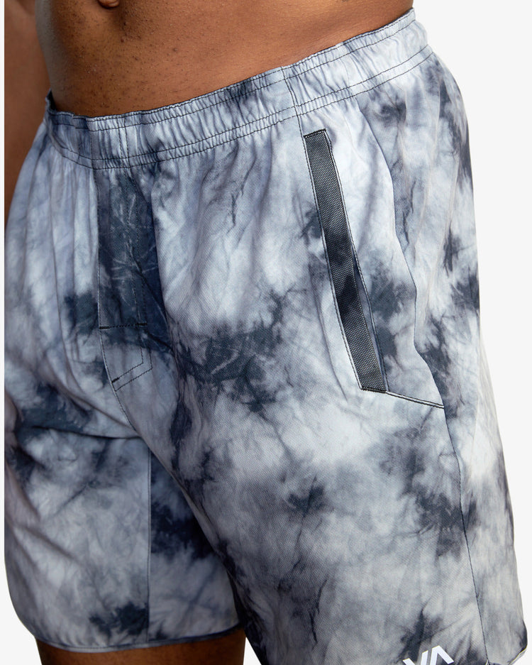 Yogger Stretch Elastic Waist Shorts 17" - Ink Blot