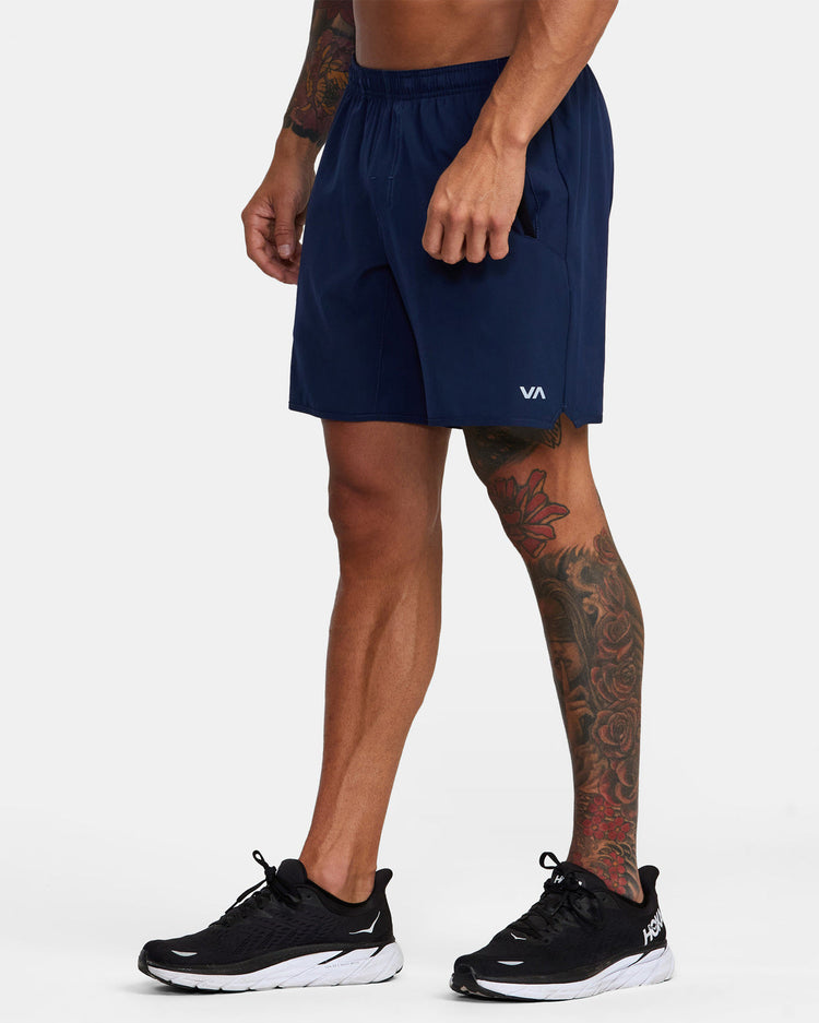 Yogger Stretch Elastic Waist Shorts 17" - Midnight