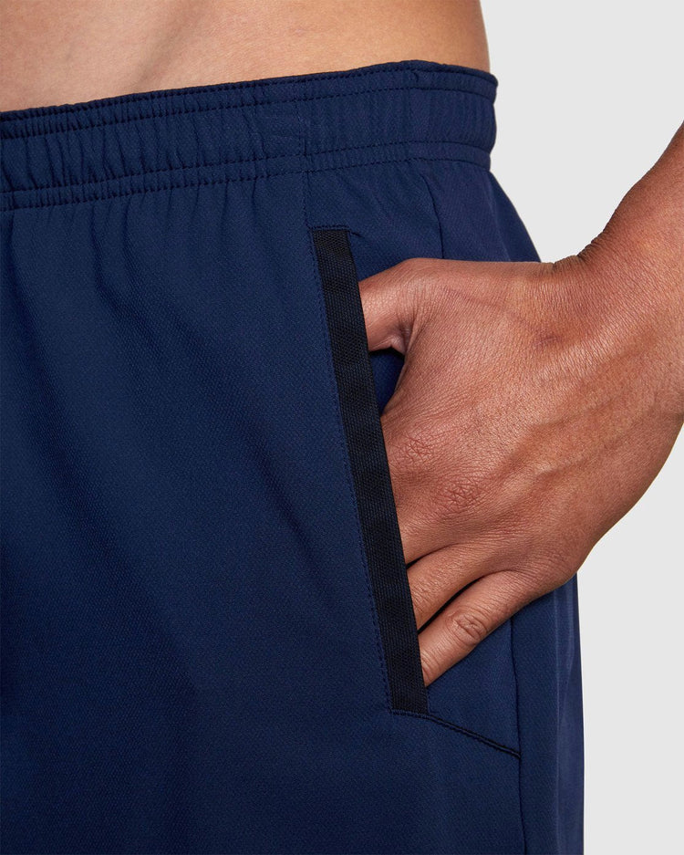 Yogger Stretch Elastic Waist Shorts 17" - Midnight