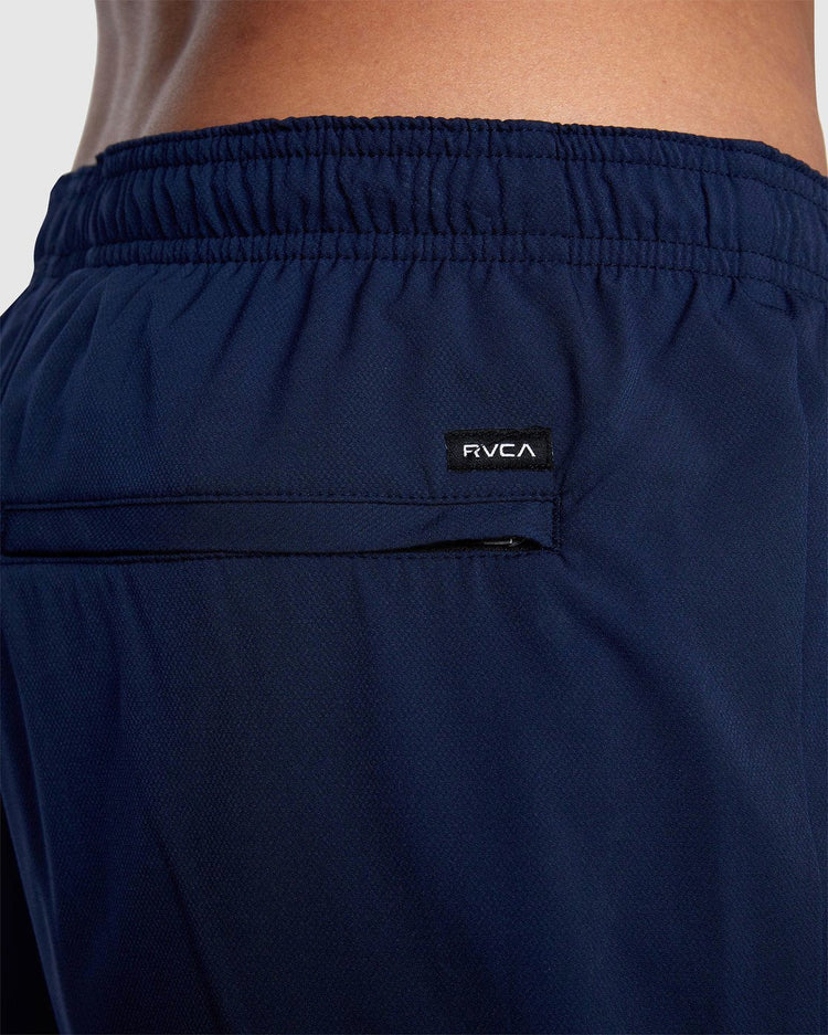 Yogger Stretch Elastic Waist Shorts 17" - Midnight