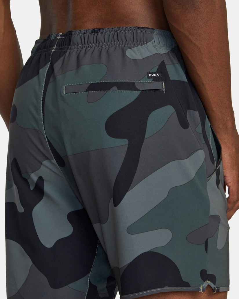 Yogger Stretch Elastic Waist Shorts 17" - Big Camo