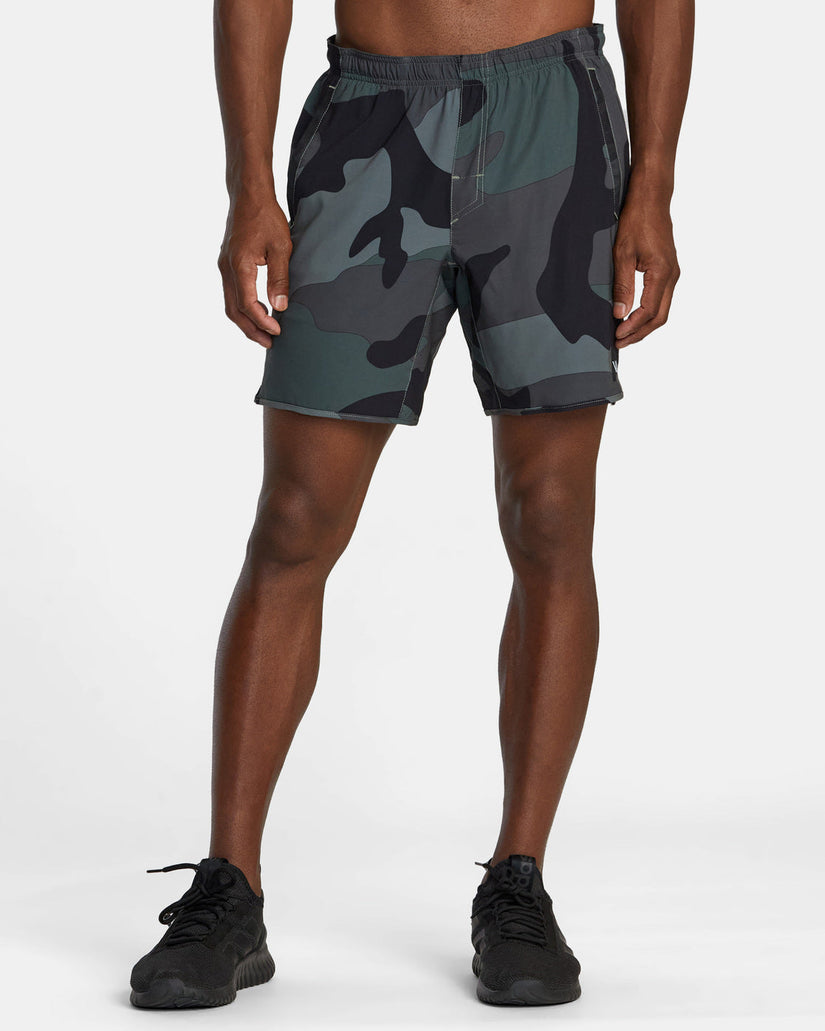 Yogger Stretch Elastic Waist Shorts 17" - Big Camo