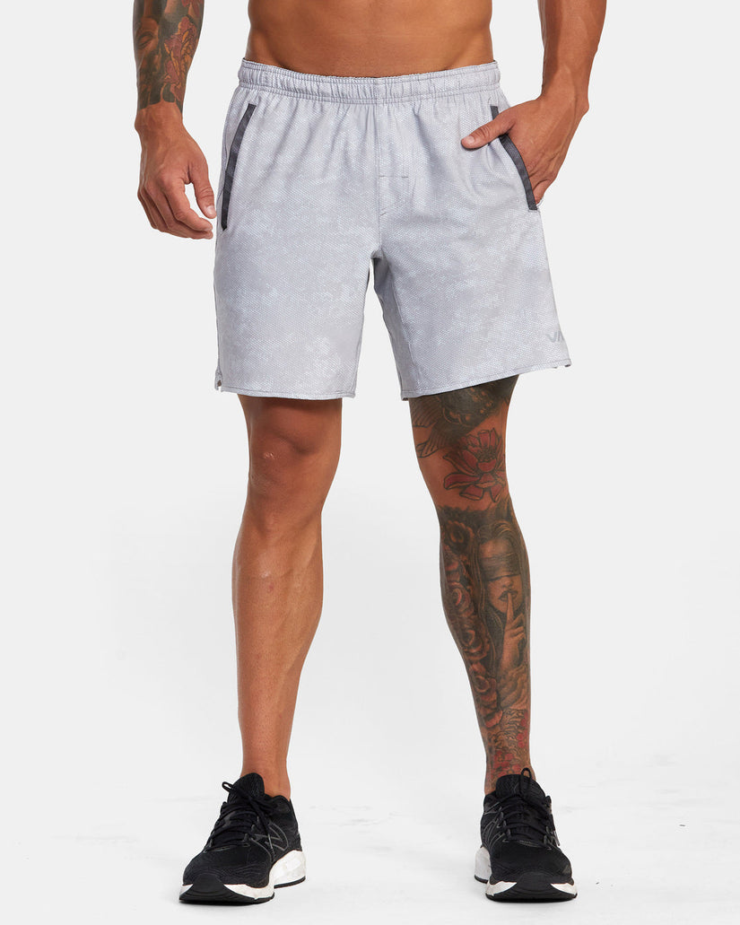 Yogger Stretch Elastic Waist Shorts 17" - Digi Camo Light Grey