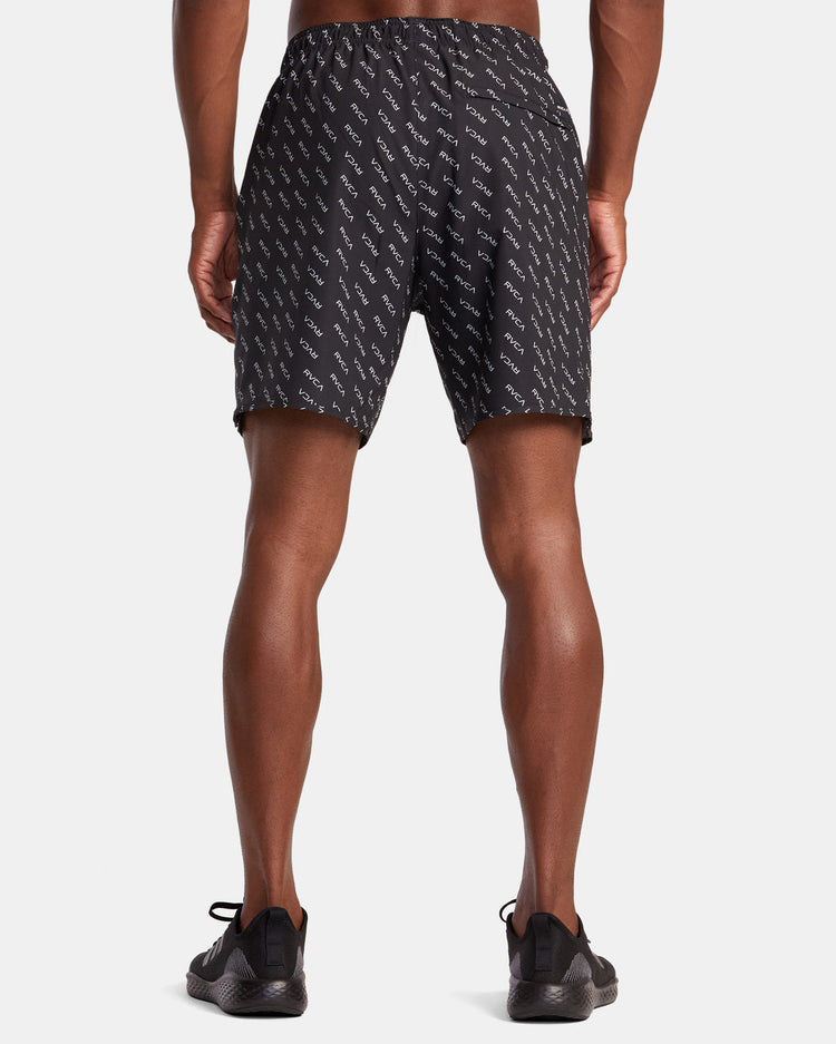 Yogger Stretch Elastic Waist Shorts 17" - RVCA Monogram