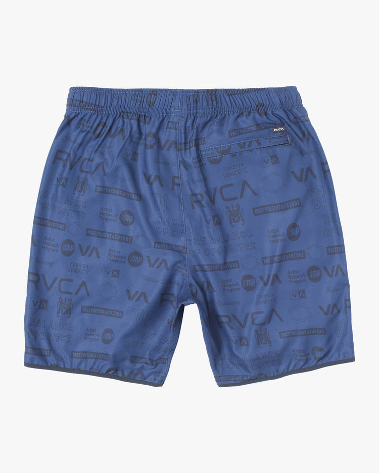 Yogger IV  Elastic Waist Shorts 17" - Brand All Over Midnight