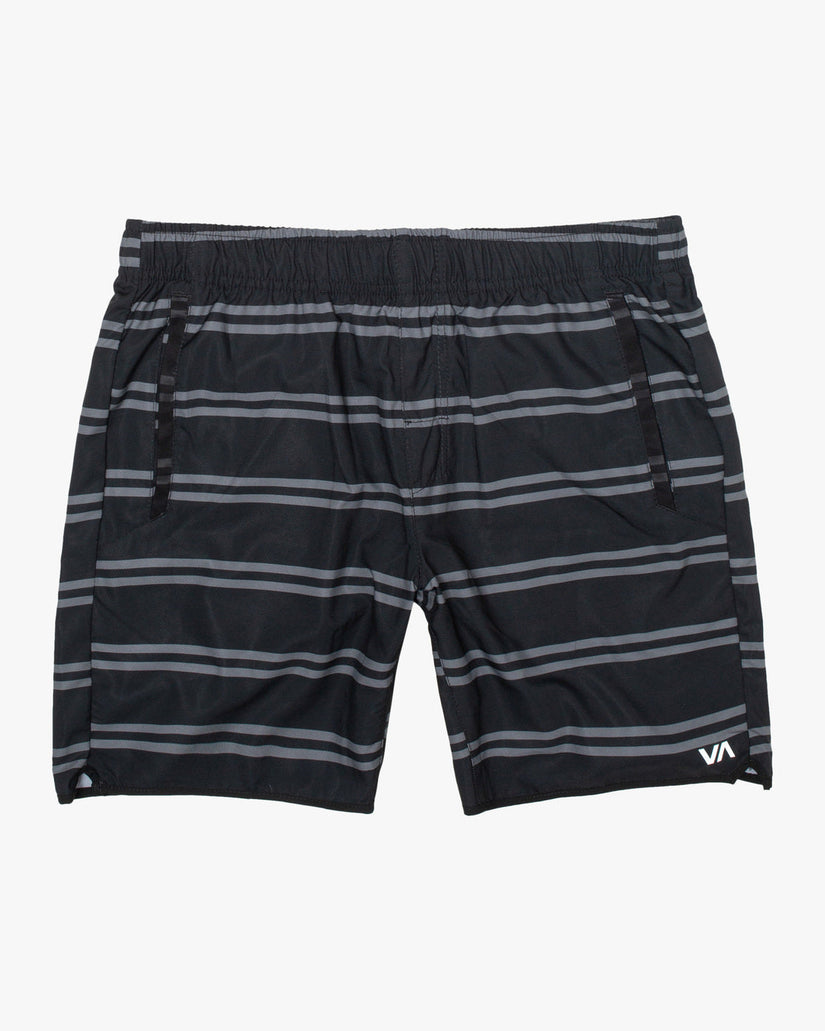 Yogger IV  Elastic Waist Shorts 17" - Black Stripe