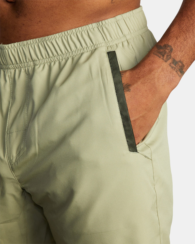 Yogger IV  Elastic Waist Shorts 17" - Grey Army