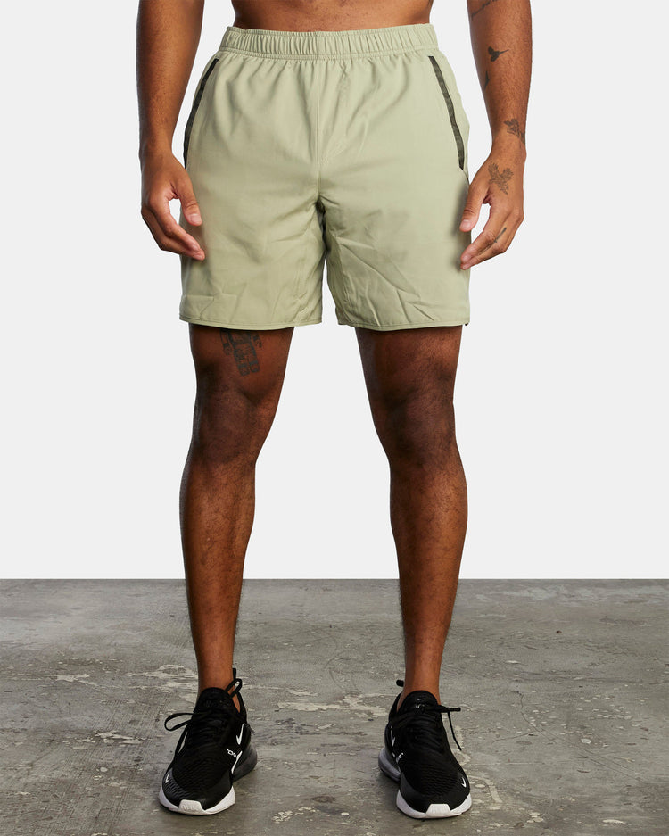 Yogger IV  Elastic Waist Shorts 17" - Grey Army