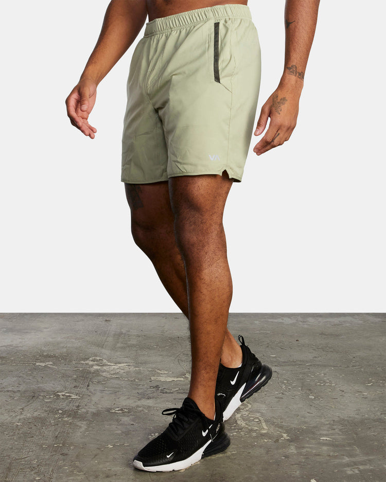 Yogger IV  Elastic Waist Shorts 17" - Grey Army