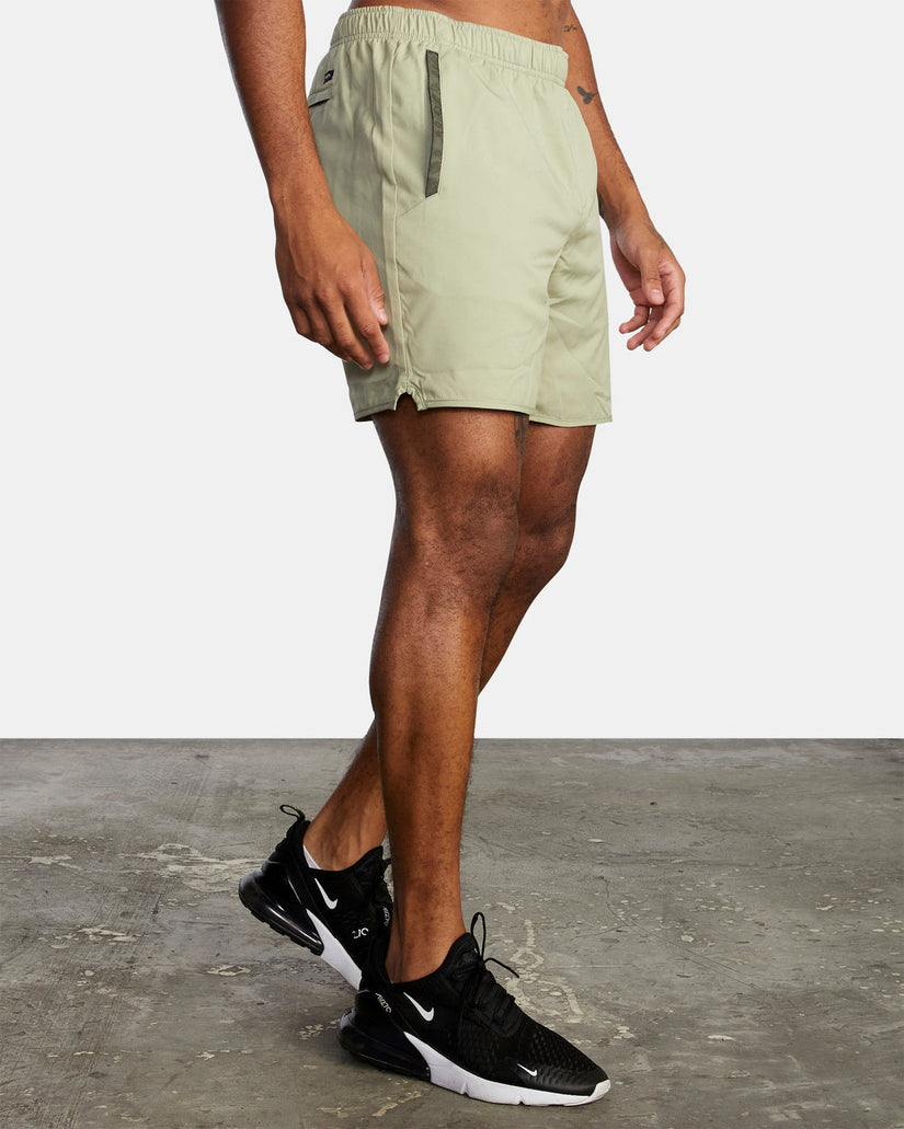 Yogger IV  Elastic Waist Shorts 17" - Grey Army