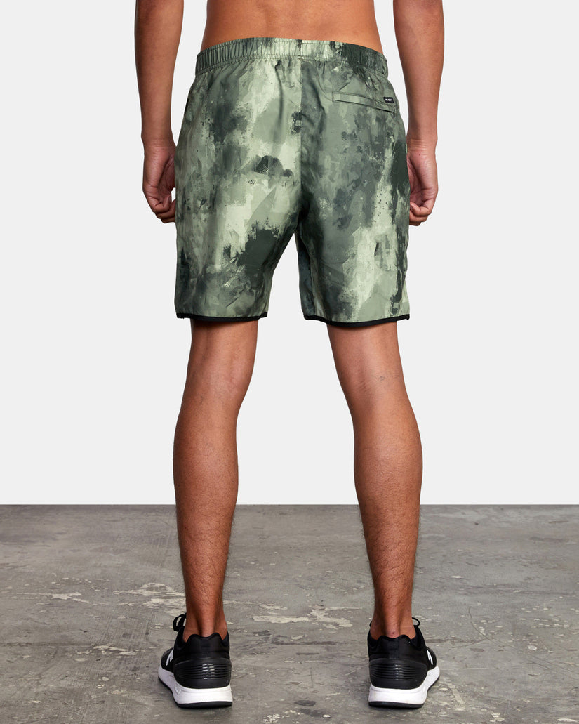 Yogger IV  Elastic Waist Shorts 17" - Green Camo Ii