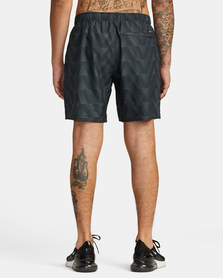 Yogger IV  Elastic Waist Shorts 17" - Black Blur