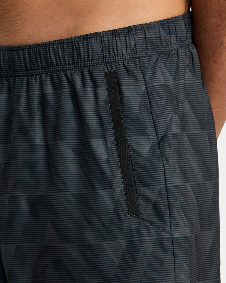 Yogger IV  Elastic Waist Shorts 17" - Black Blur