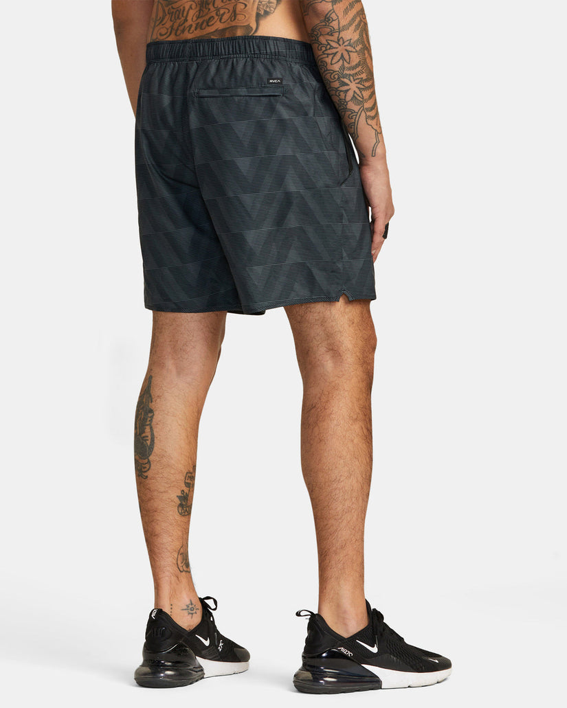 Yogger IV  Elastic Waist Shorts 17" - Black Blur