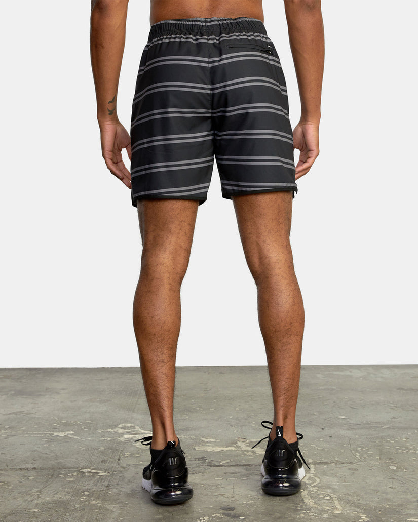 Yogger IV  Elastic Waist Shorts 17" - Black Stripe