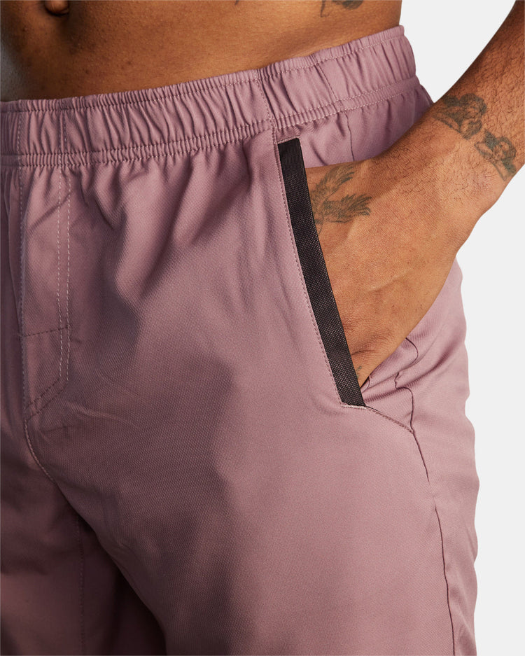 Yogger IV  Elastic Waist Shorts 17" - Old Mauve