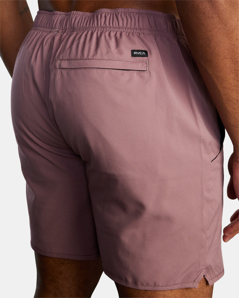 Yogger IV  Elastic Waist Shorts 17" - Old Mauve