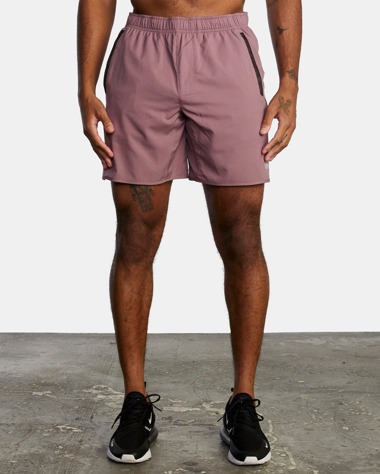 Yogger IV  Elastic Waist Shorts 17" - Old Mauve