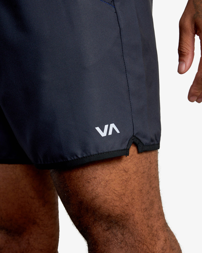 Yogger IV  Elastic Waist Shorts 17" - Stark Blue Blocked