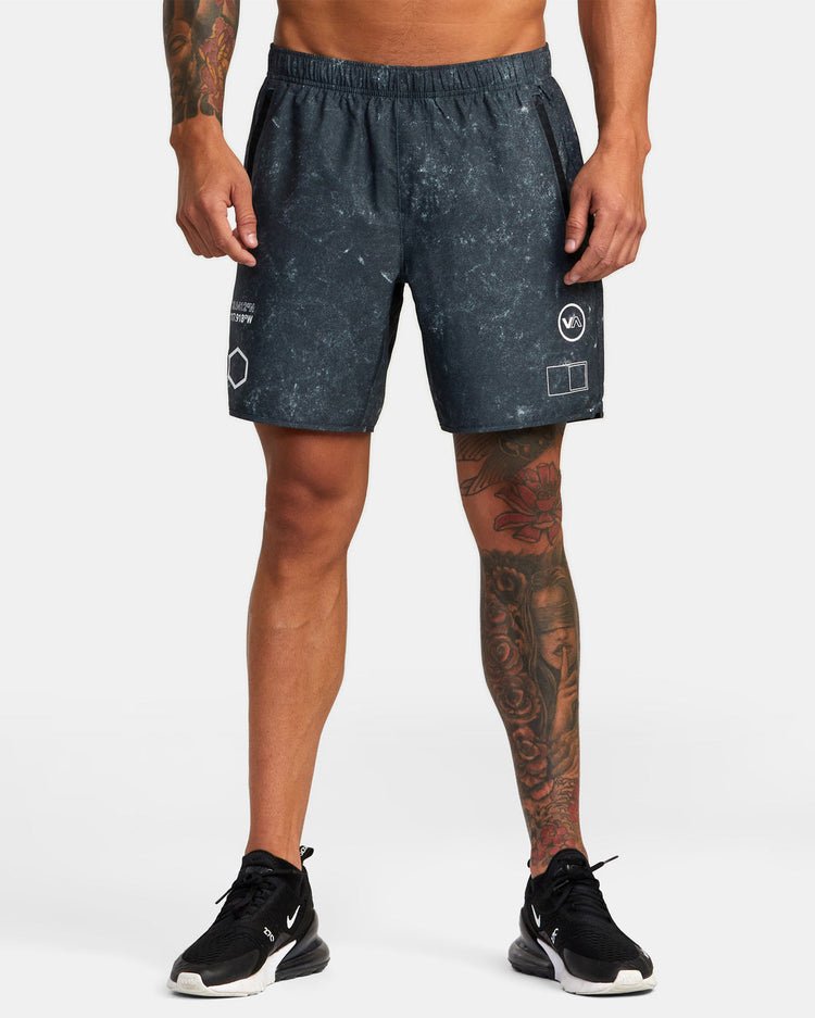 Yogger IV  Elastic Waist Shorts 17" - Black Acid