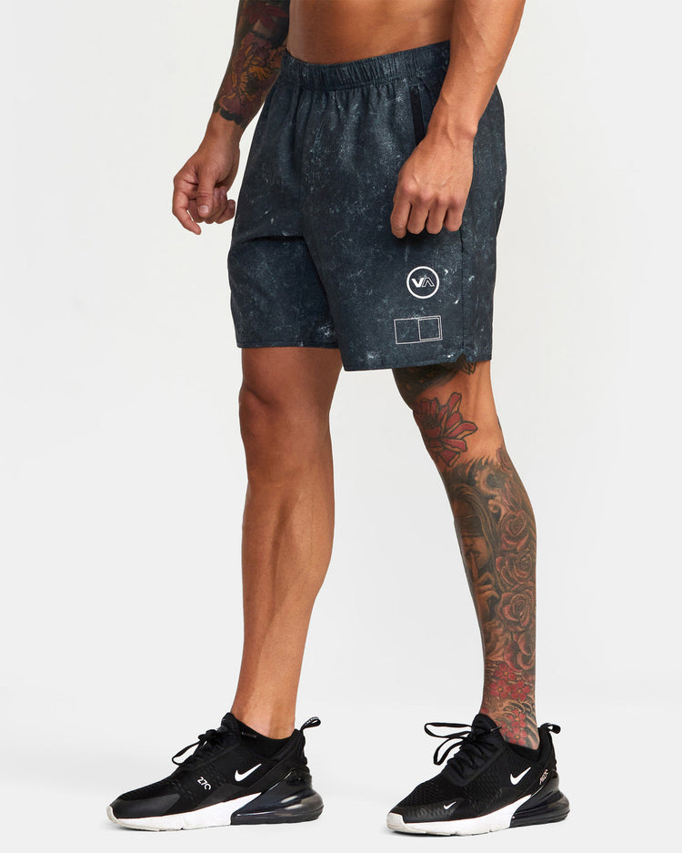 Yogger IV  Elastic Waist Shorts 17" - Black Acid