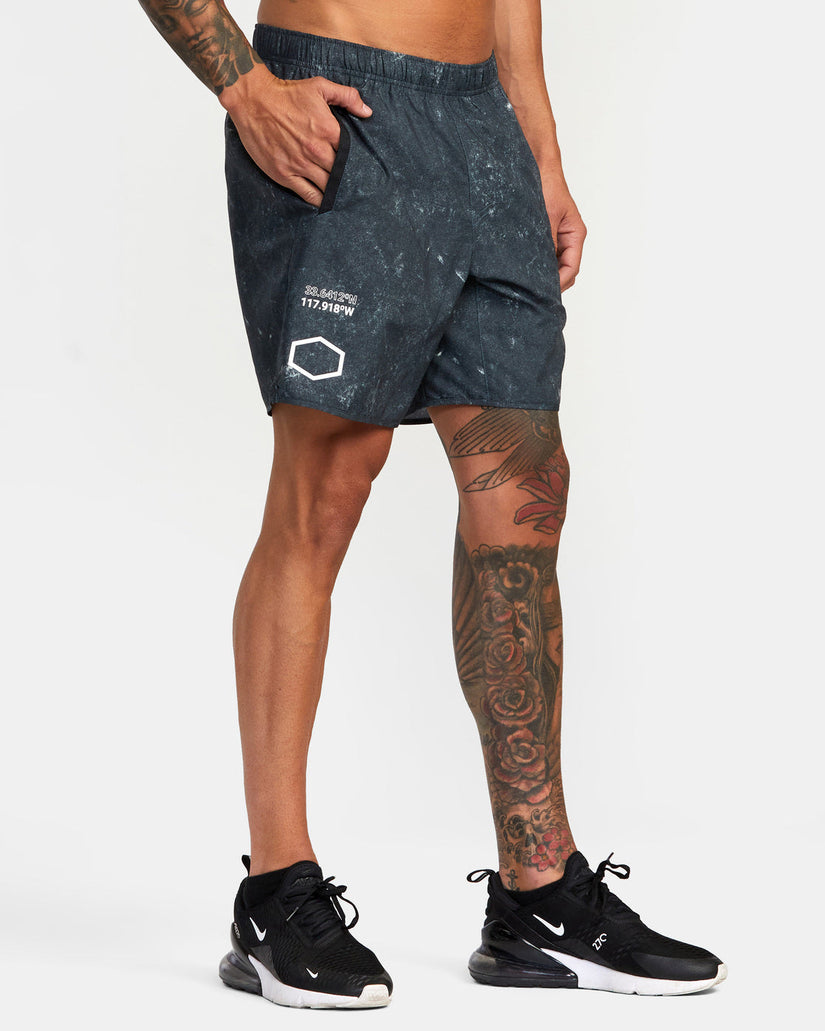 Yogger IV  Elastic Waist Shorts 17" - Black Acid