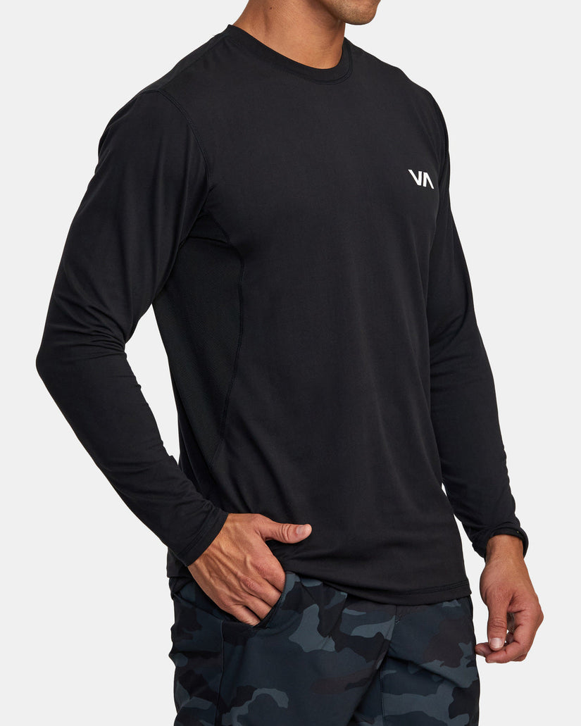 Sport Vent Long Sleeve Tee - Black