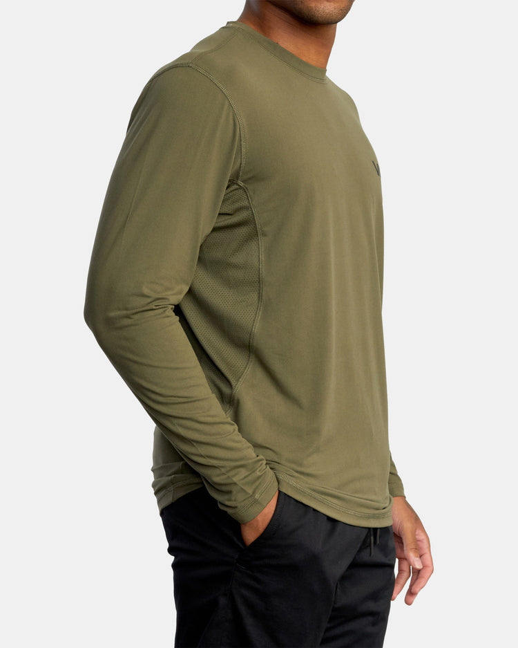 Sport Vent Long Sleeve Tee - Olive