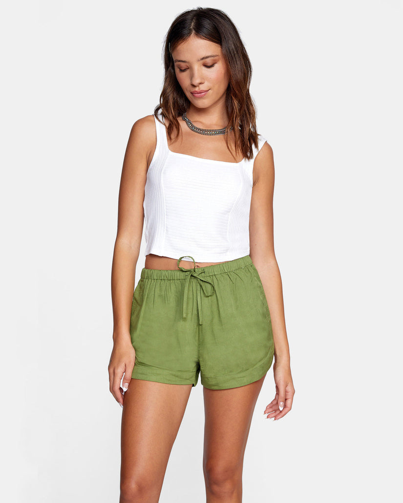 New Yume Drawcord Shorts - Green Moss