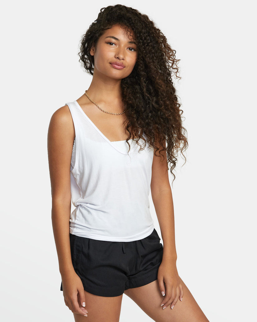 Minted Tank Top - Whisper White